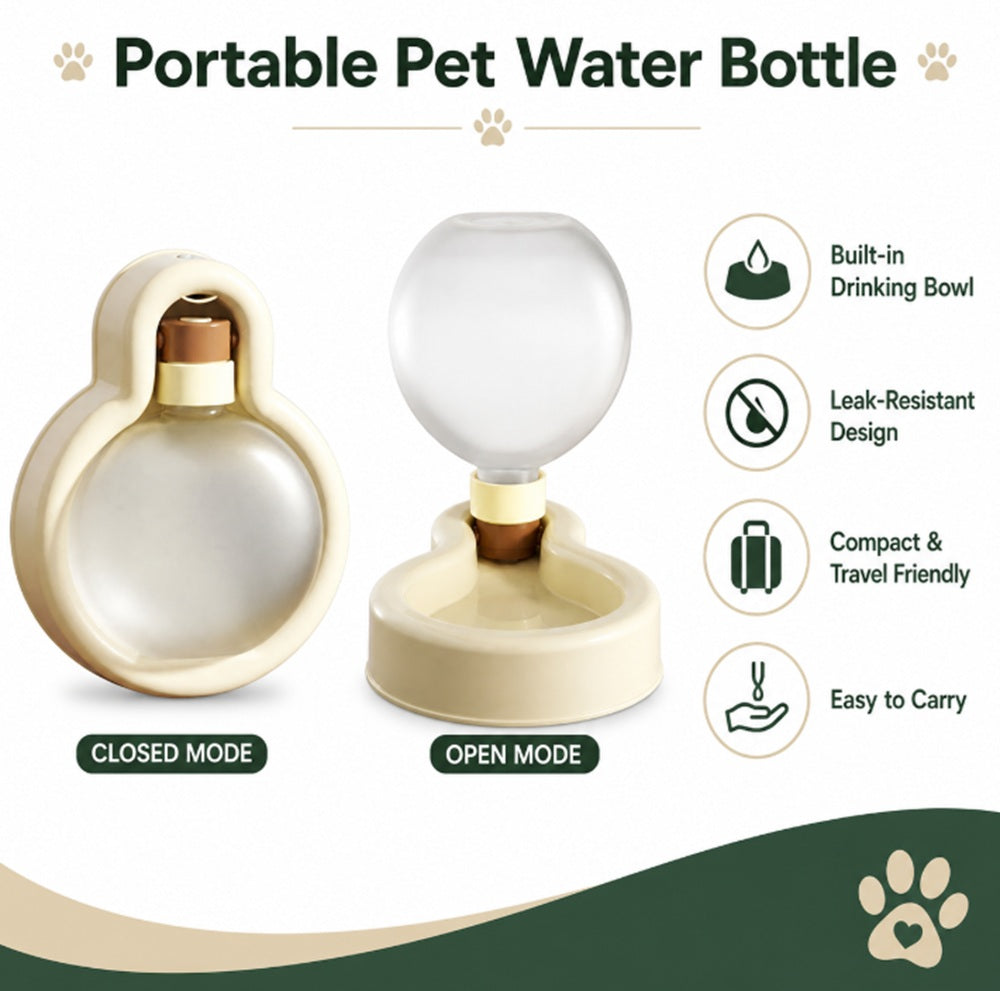 500ml Foldable Dog Water Bottle | TIKA
