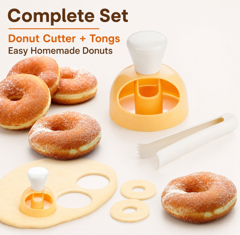 Donut Cutter & Dipping Pliers Set for DIY Baking | TIKA