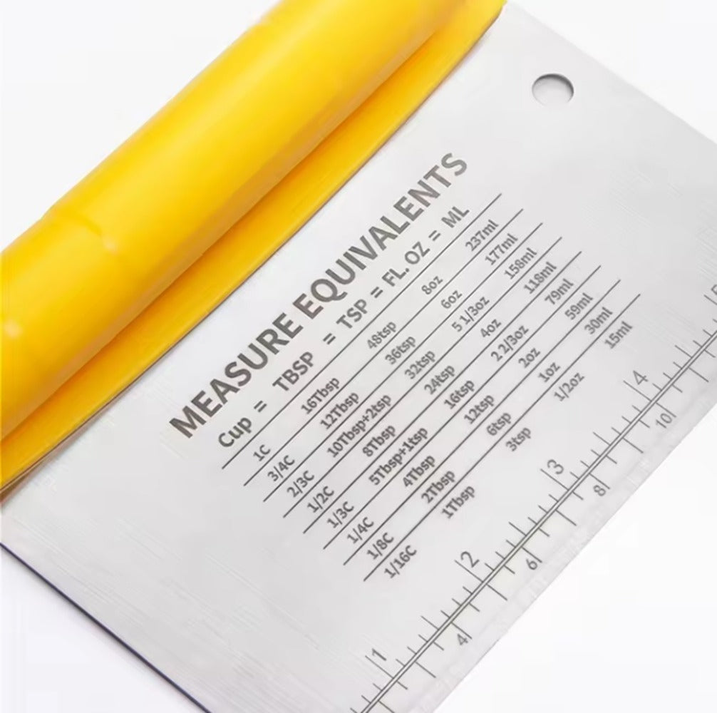 Stainless Steel Bench Scraper & Dough Cutter with Scale – TIKA