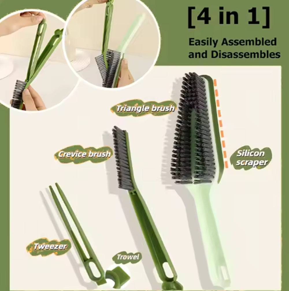 3-in-1 Detachable Crevice & Grout Scrub Brush | TIKA