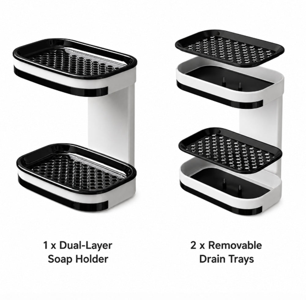 Wall-Mounted Double-Layer Soap Dish | TIKA