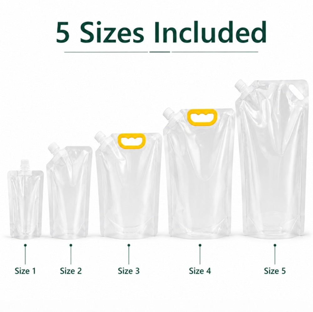 5-Pack Reusable Stand-Up Grain Storage Bags | TIKA