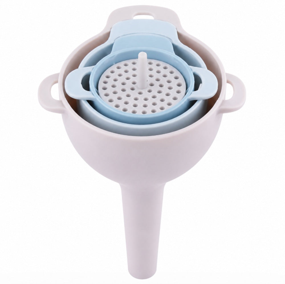 3-Piece Kitchen Funnel Set with Detachable Strainer | TIKA