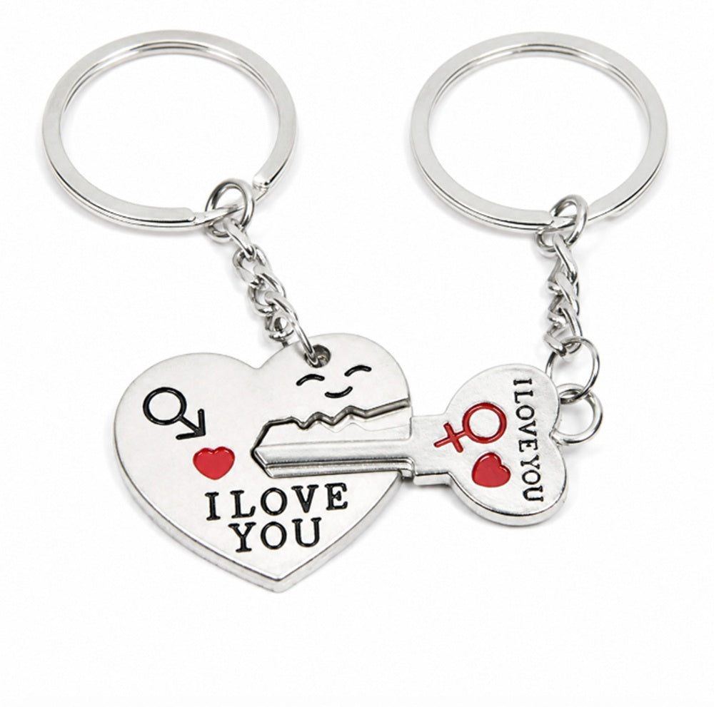 Matching Heart Couple Keychain Set | TIKA