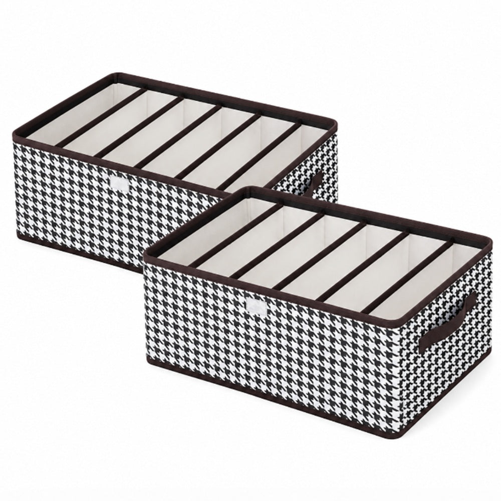 2-Pack 6-Compartment Closet Organizer Bins | TIKA