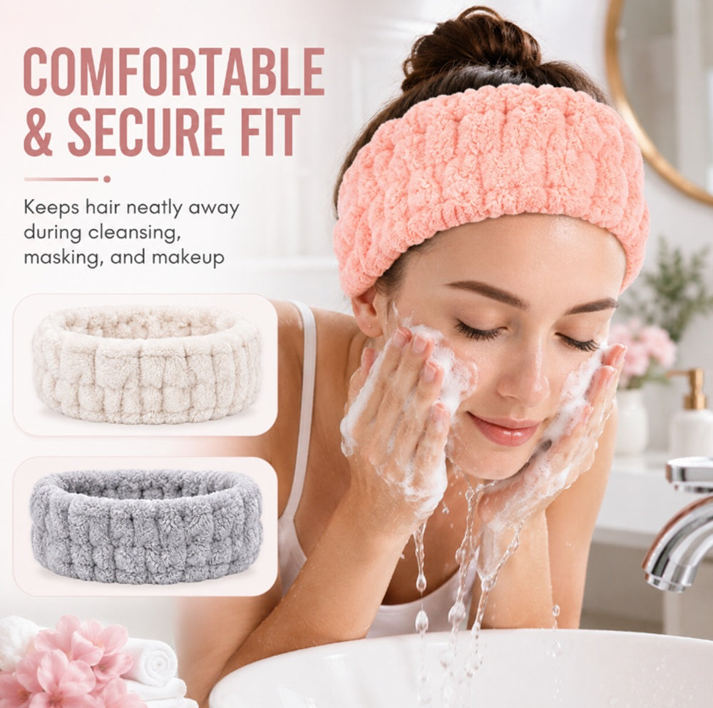 3-Pack Microfiber Spa Headbands for Women | TIKA