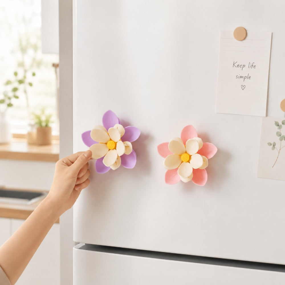 2-Pack Flower Magnetic Fridge Clips | TIKA