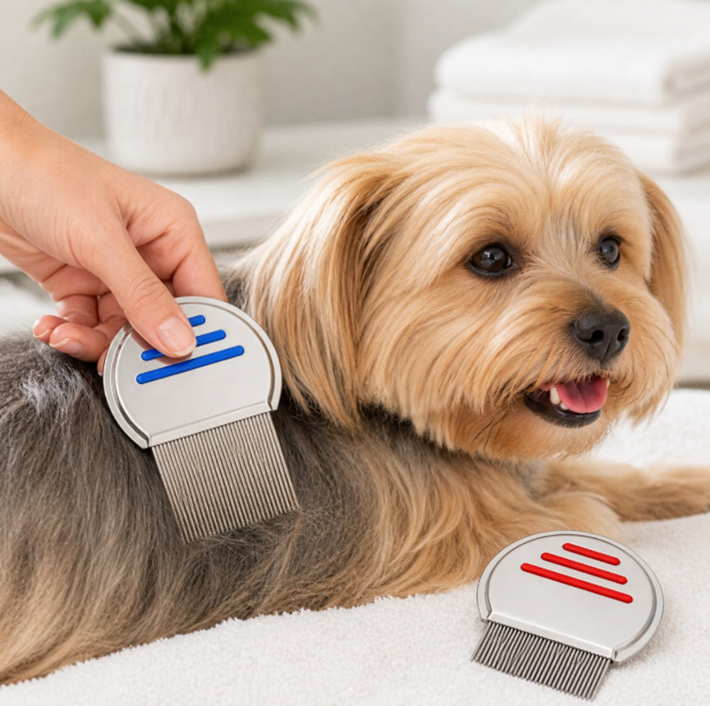 2-Pack Fine-Tooth Flea Combs for Cats & Dogs | TIKA