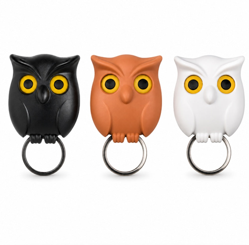 3-Piece Owl Key Hanger Set with Moving Eyes | TIKA