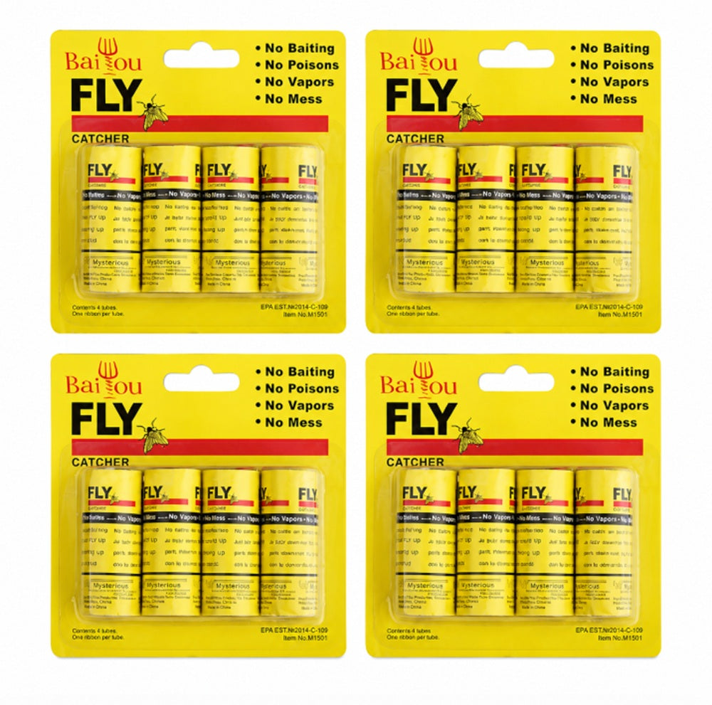 16-Pack Hanging Sticky Fly Strips | TIKA
