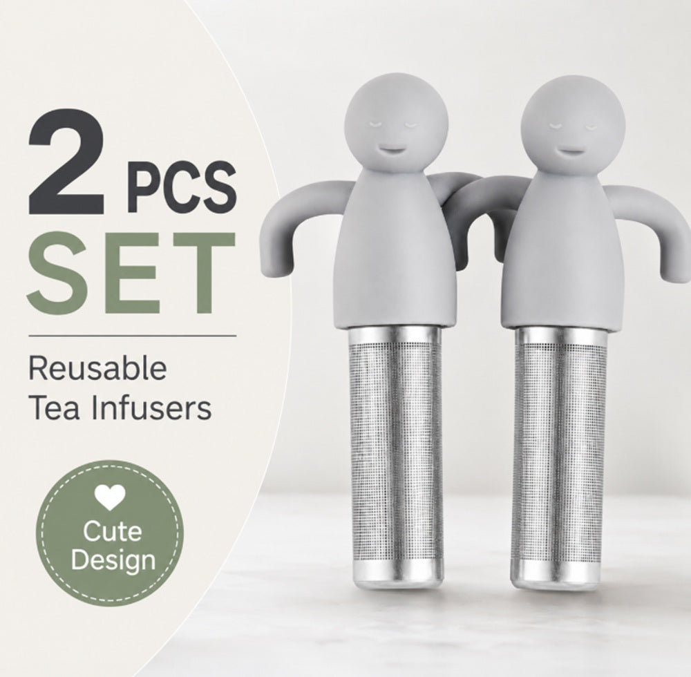 2-Pack Stainless Steel Mesh Tea Infusers with Silicone Handles | TIKA
