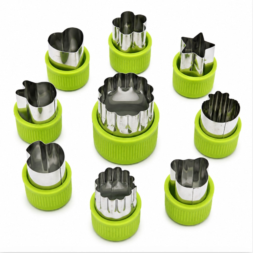9-Piece Stainless Steel Mini Fruit & Cookie Cutter Set | TIKA