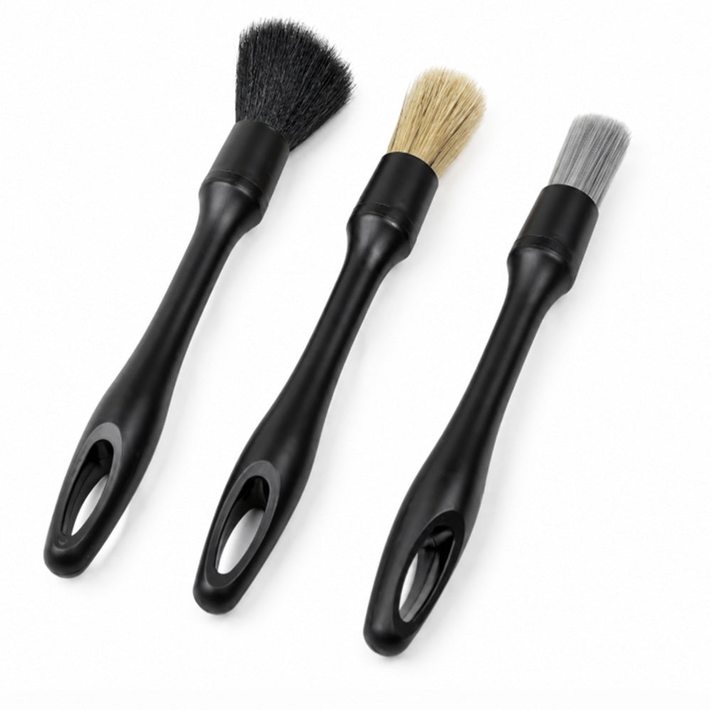 3-Pack Car Detailing Brushes for Wheels & Interior | TIKA