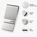 2-Pack Slim Stainless Steel Money Clips – Silver | TIKA