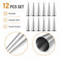 12-Piece Stainless Steel Cream Horn and Cannoli Mold Set | TIKA