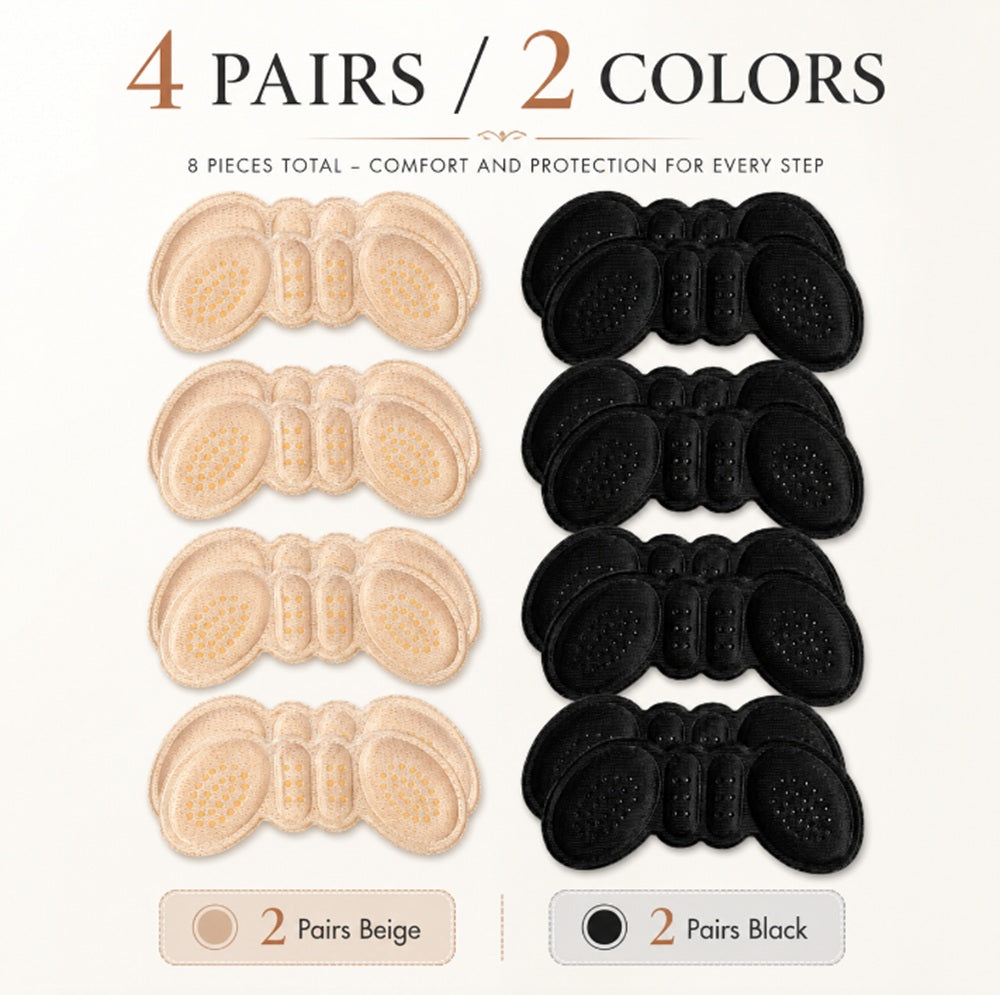 4-Pair Self-Adhesive Heel Grips & Shoe Cushion Pads | TIKA