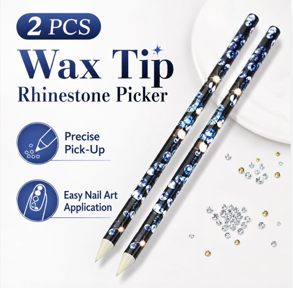 2-Pack Wax Rhinestone Picker Pens for Nail Art | TIKA