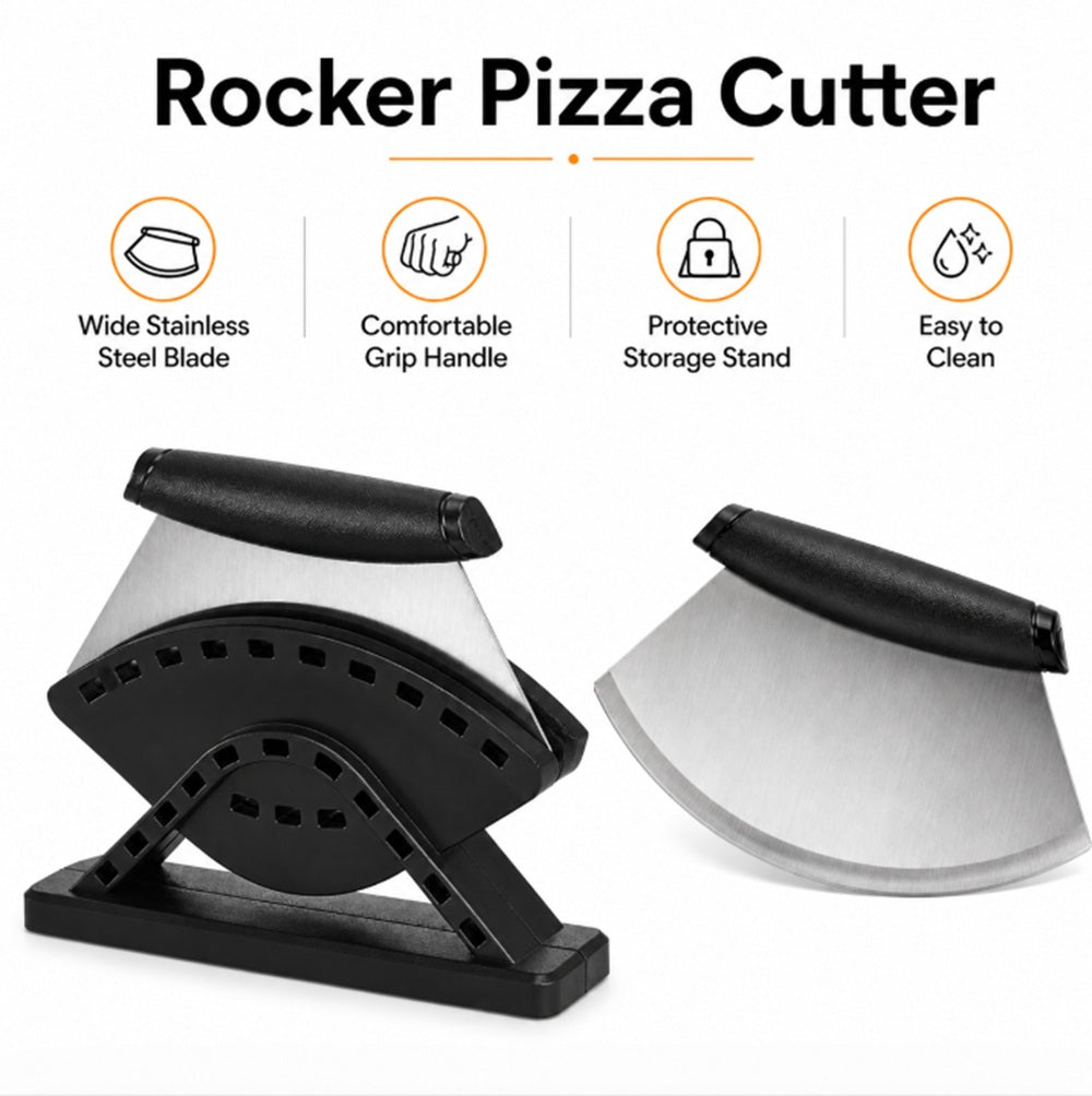 Heavy-Duty Stainless Steel Pizza Cutter Wheel with Protective Cover | TIKA