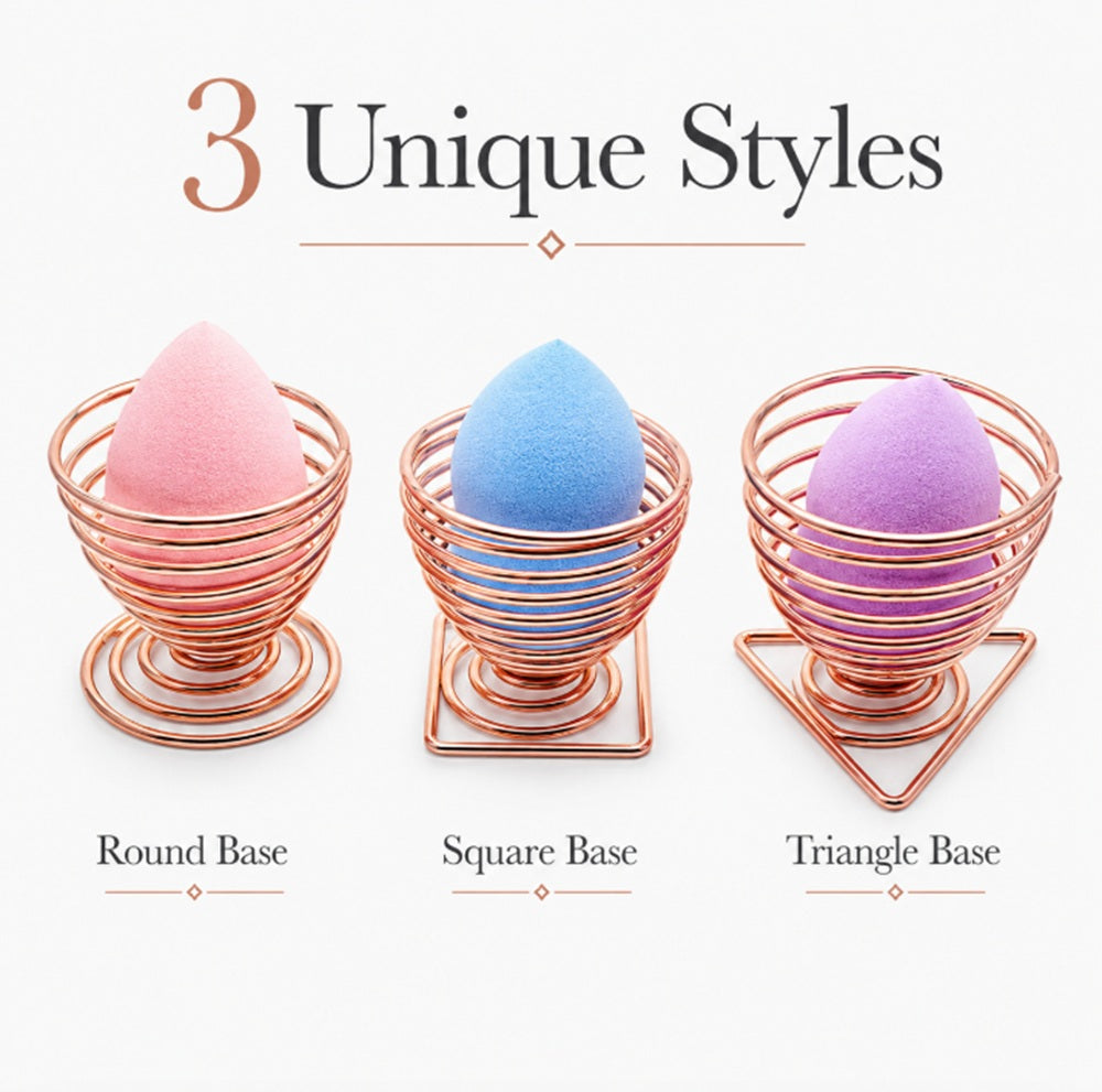3-Pack Makeup Sponge & Powder Puff Holder Stands | TIKA