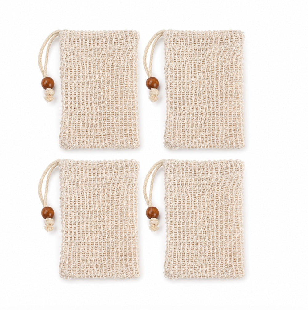 4-Pack Natural Sisal Soap Saver Bags | TIKA