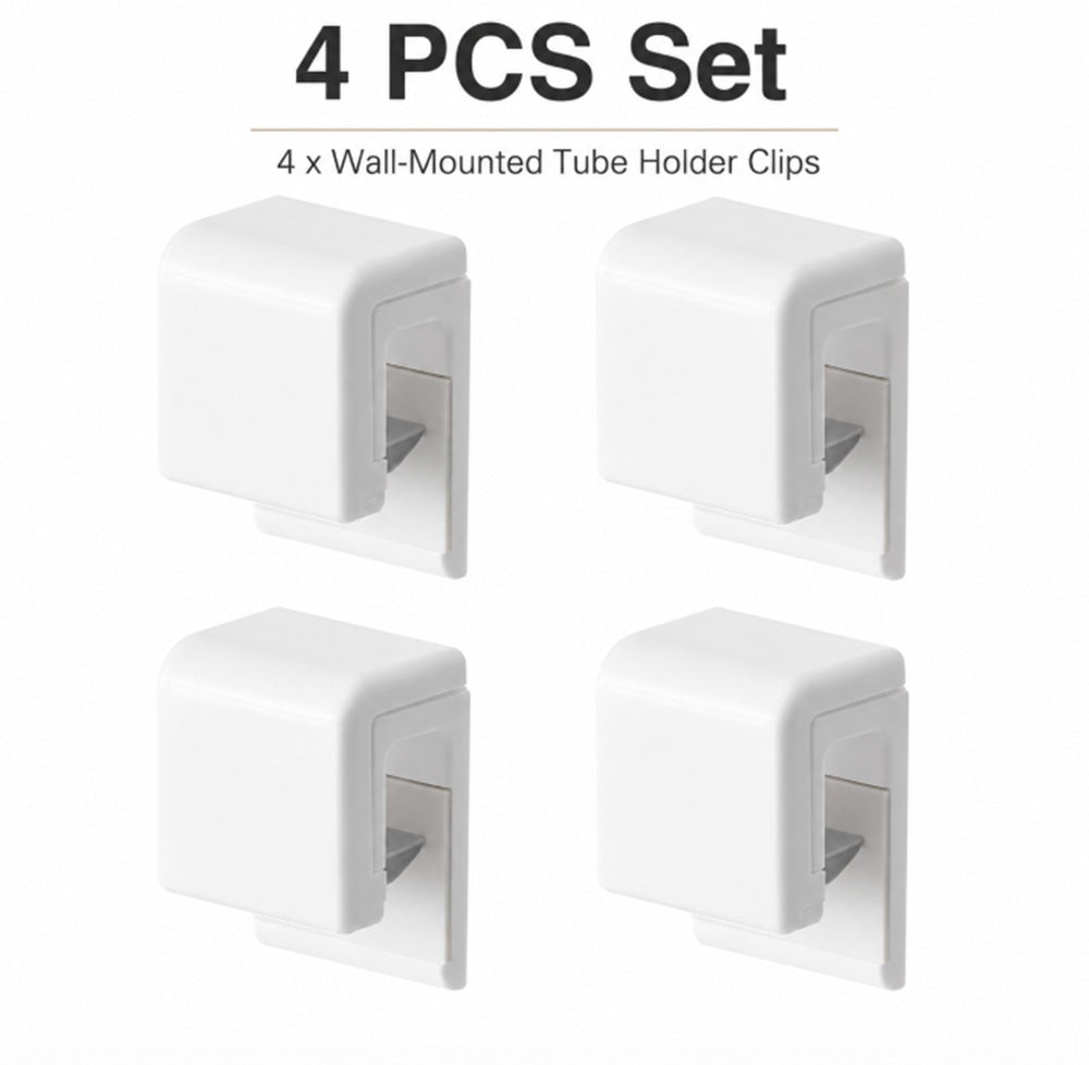 4-Pack Wall-Mount Toothpaste Tube Squeezer Clips | TIKA