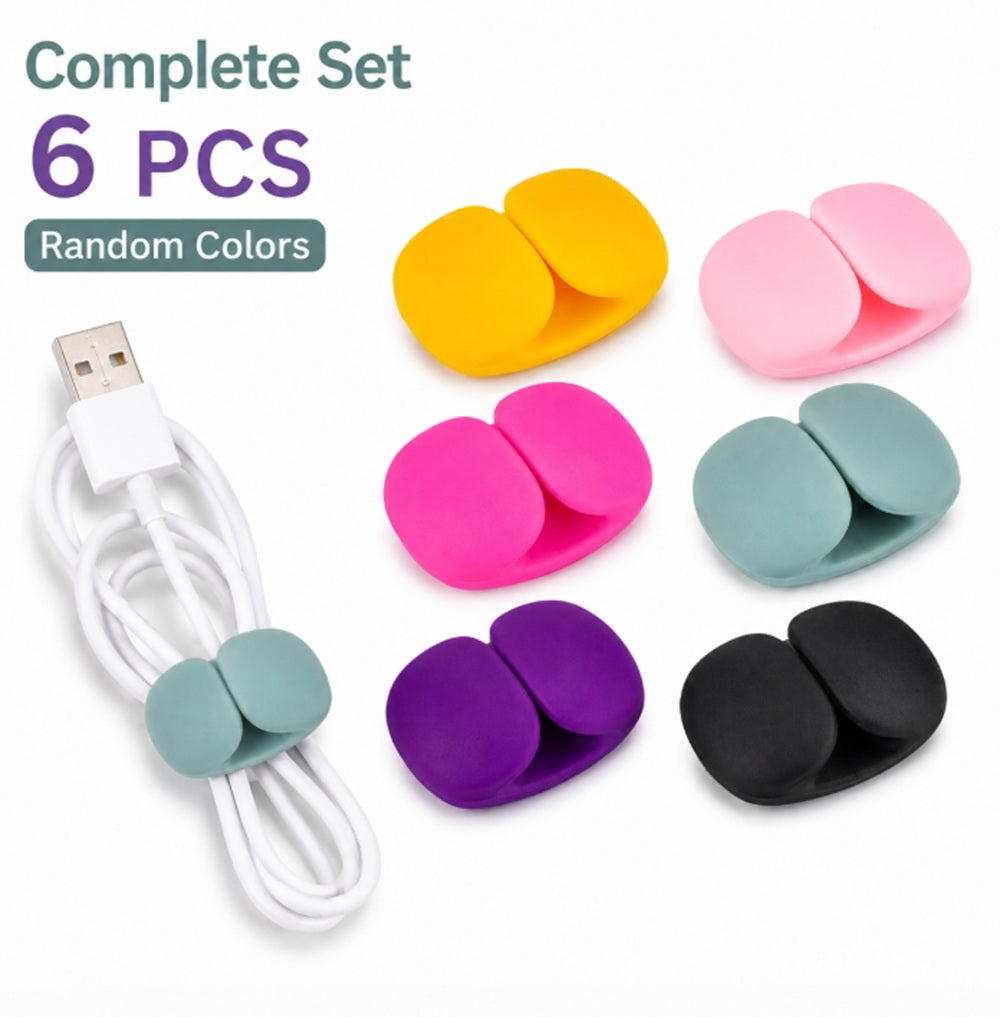 6-Pack Silicone Cable Organizer Clips | TIKA