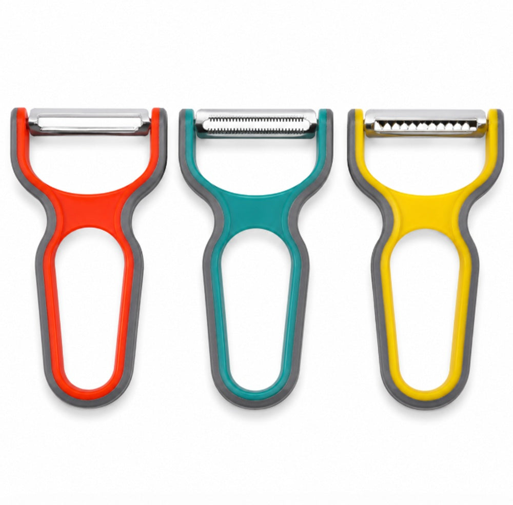 Vegetable & Fruit Peeler Set, 3 Pack, Stainless Steel Swivel Blades – TIKA