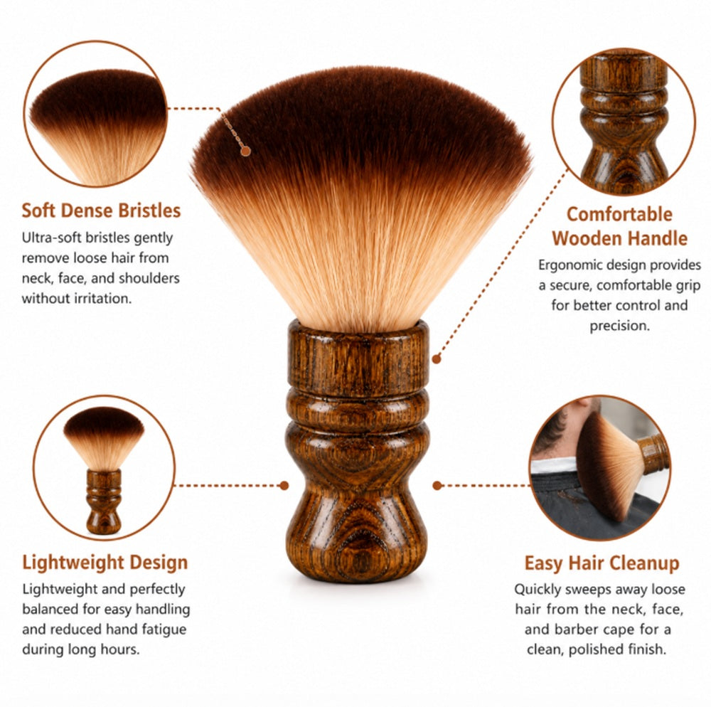 Barber Neck Duster & Body Powder Brush | TIKA