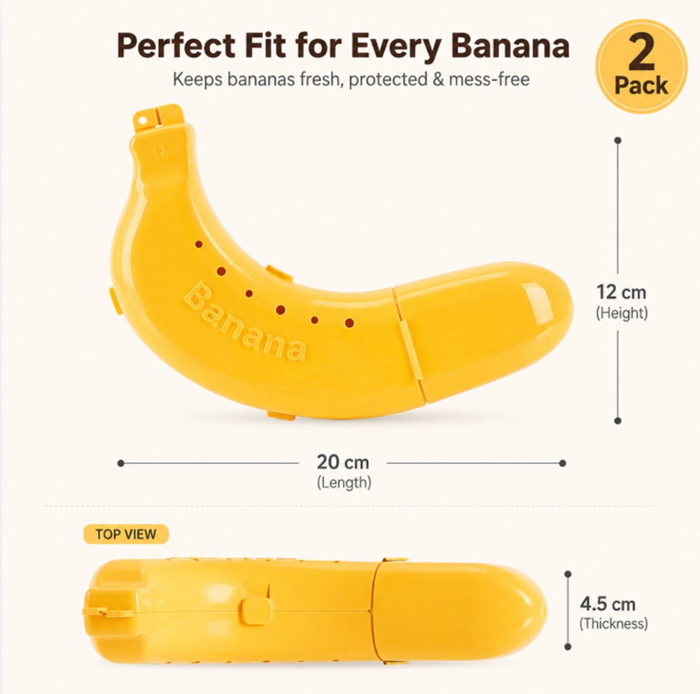 2-Pack BPA-Free Banana Keeper Travel Cases | TIKA