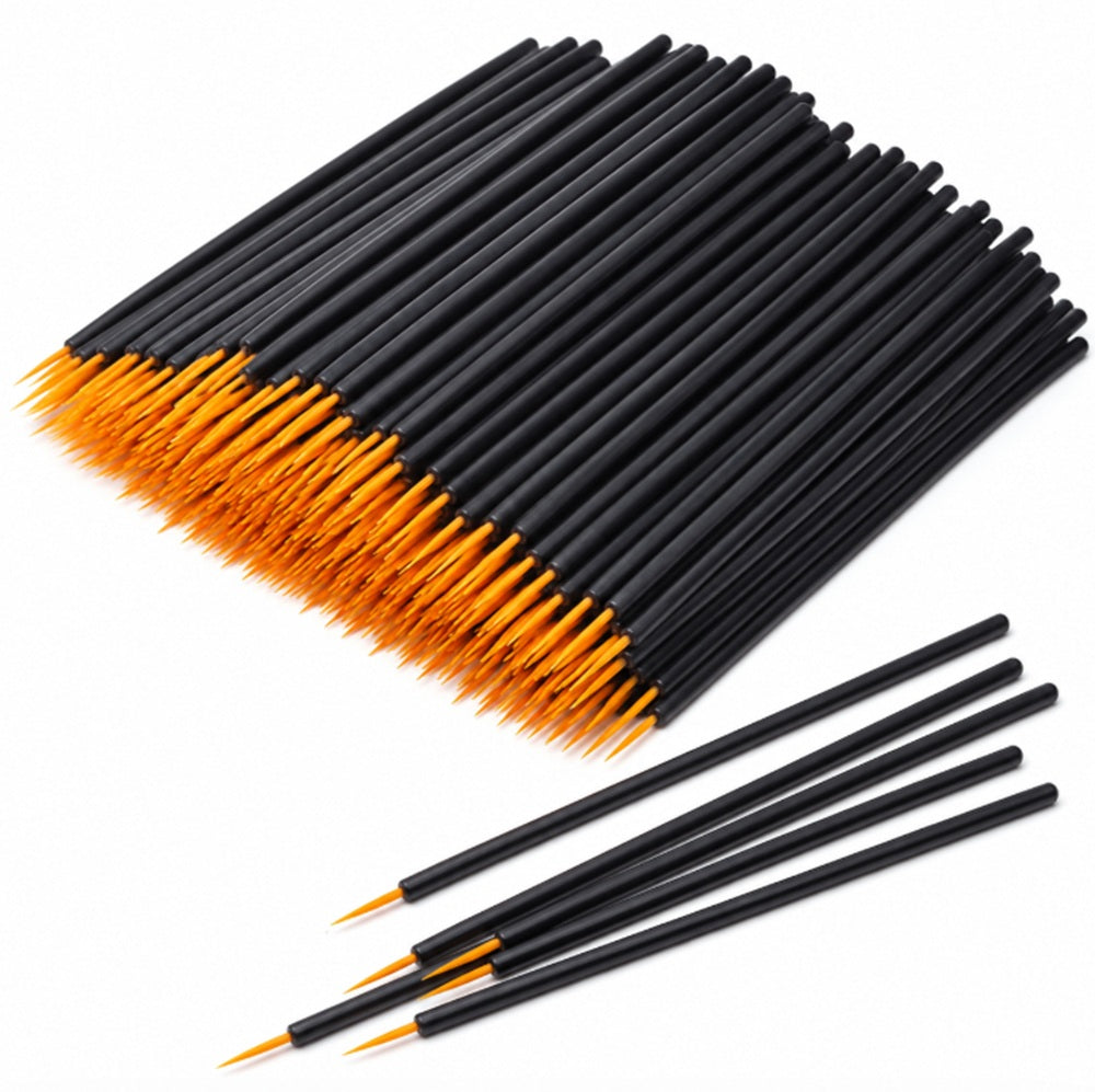 100-Pack Disposable Fine-Tip Eyeliner Brushes | TIKA