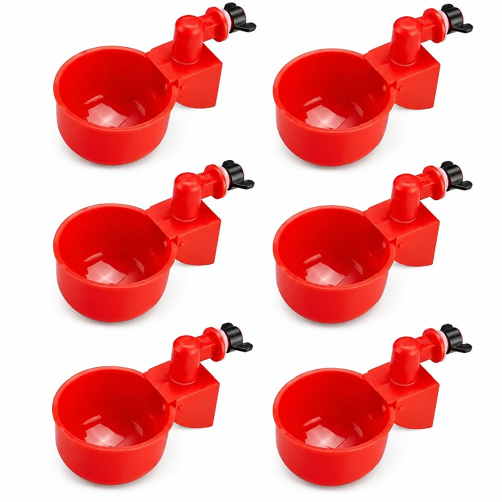 6-Pack Automatic Chicken Waterer Cups | TIKA