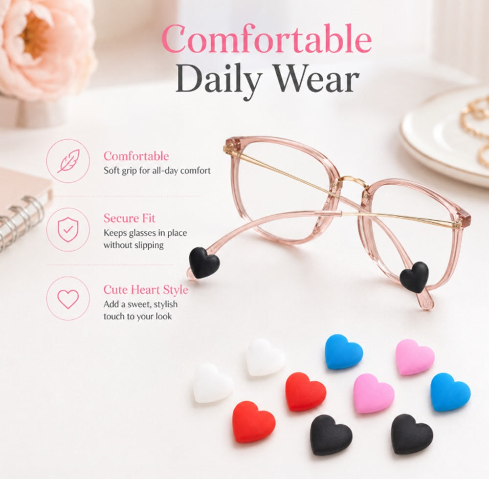 5-Pair Silicone Anti-Slip Eyeglass Ear Hooks | TIKA