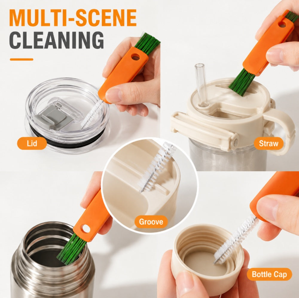 3-in-1 Bottle Cap, Cup Lid & Straw Cleaning Brush | TIKA