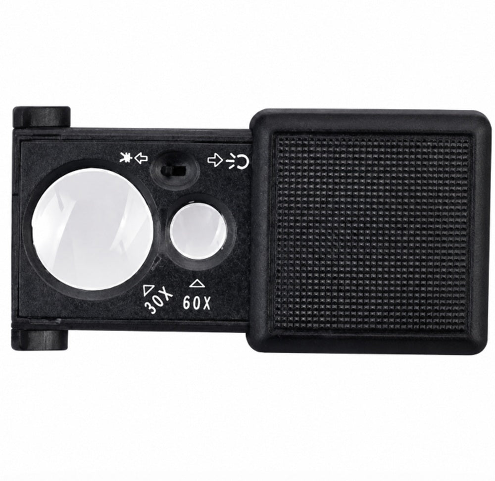 30X 60X LED Slide-Out Pocket Magnifier | TIKA
