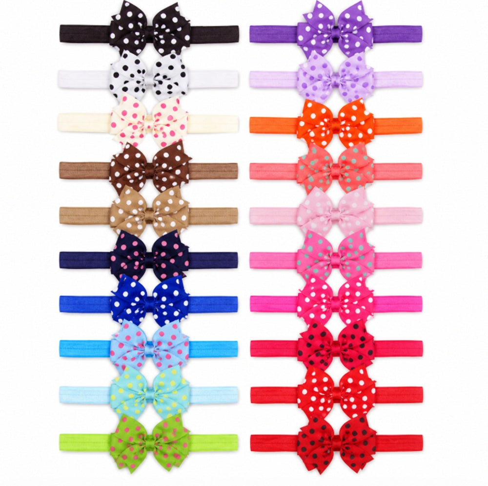 20-Piece Baby Girl Bow Headband Set | TIKA