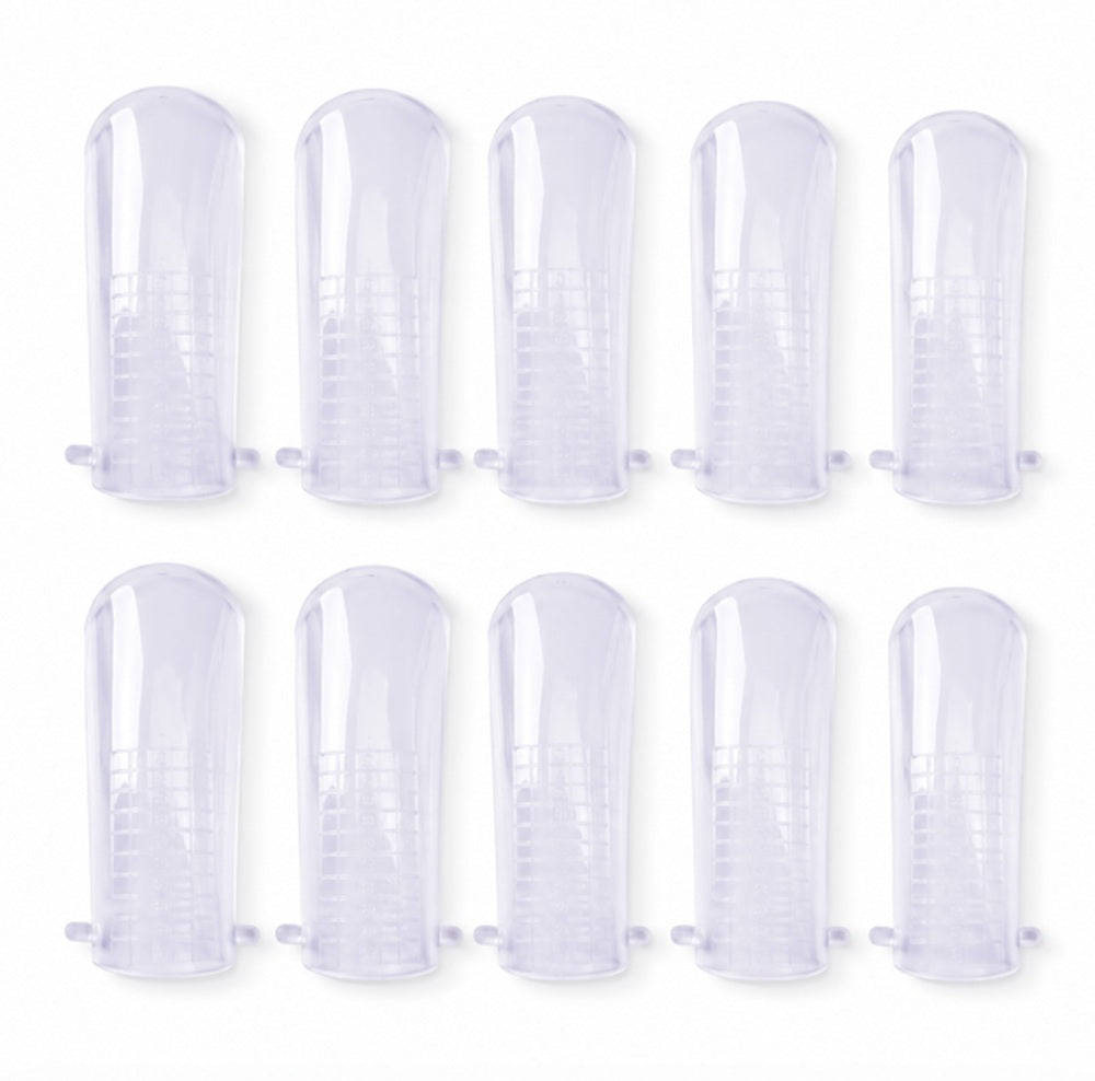 100-Pack Clear Dual Form Nail Molds | TIKA