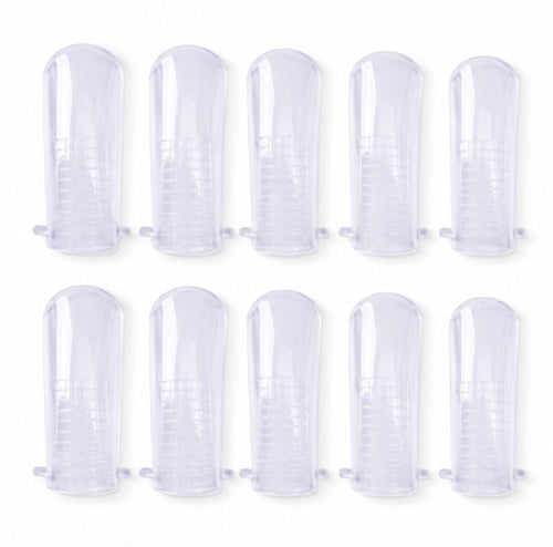 100-Pack Clear Dual Form Nail Molds | TIKA