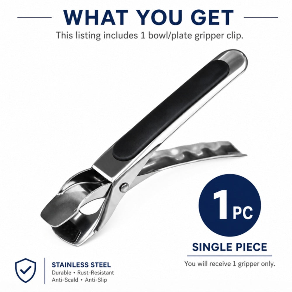 Stainless Steel Hot Plate & Bowl Gripper Tongs | TIKA