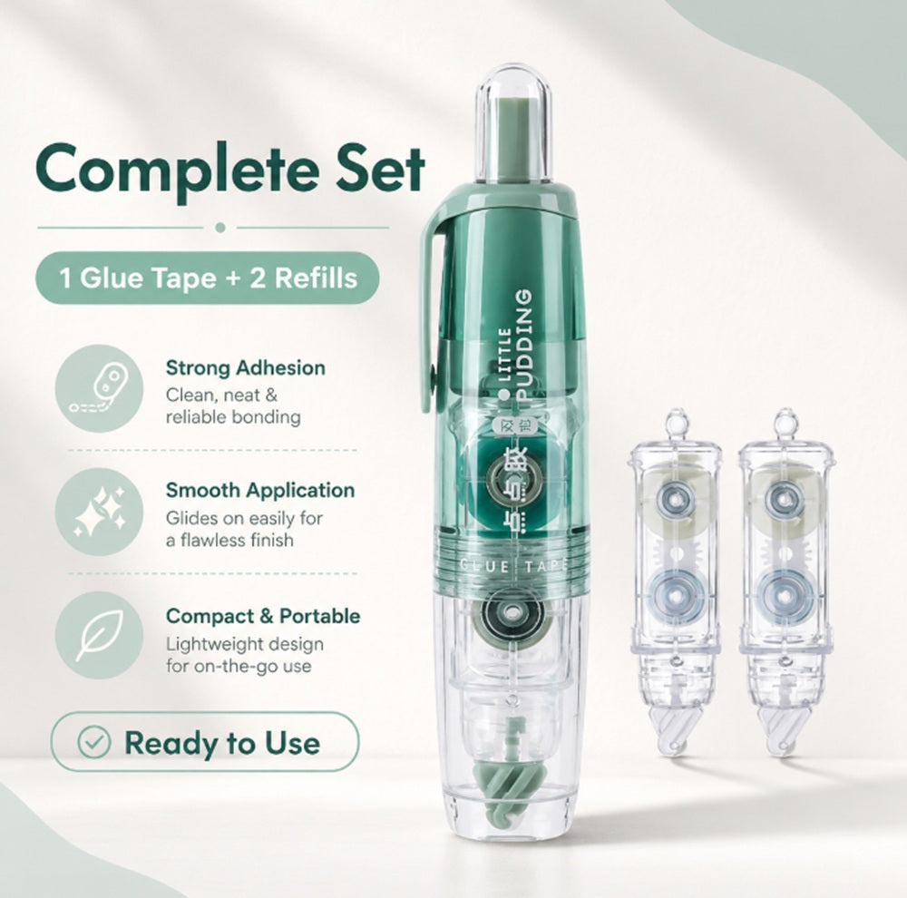 Retractable Double-Sided Tape Runner with 2 Refills | TIKA
