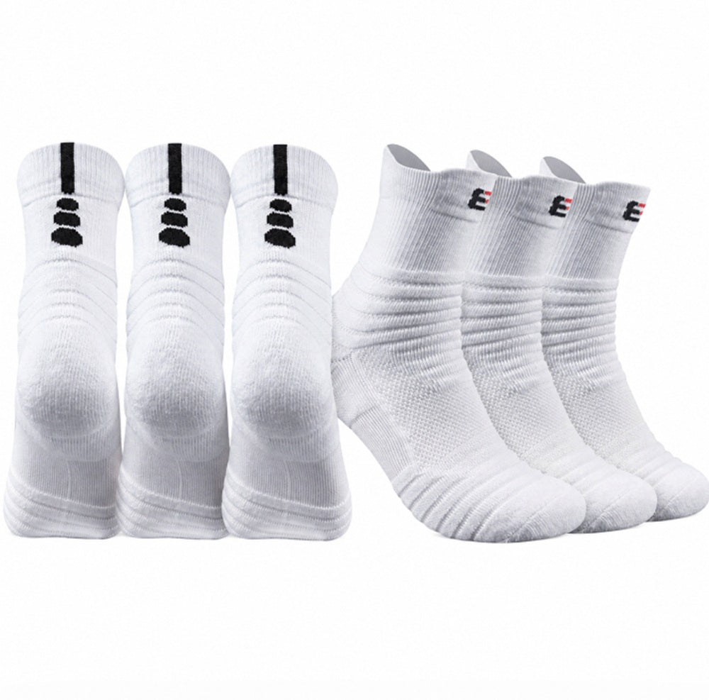 3-Pair Men’s Cotton Compression Athletic Socks | TIKA