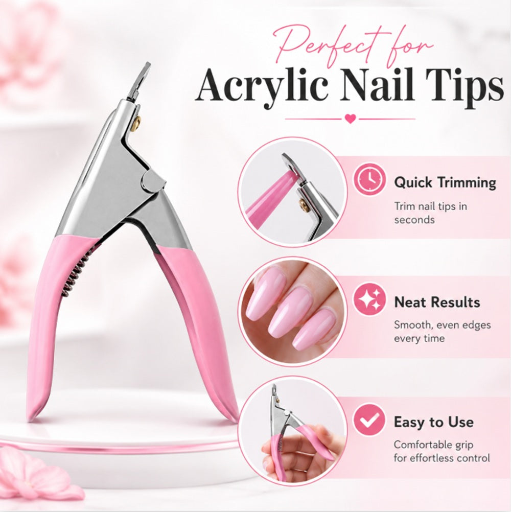 Acrylic Nail Tip Cutter with U-Shaped Edge | TIKA