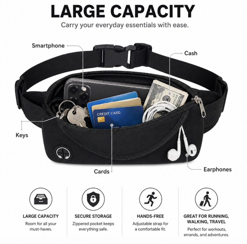 Adjustable Water-Resistant Running Belt Phone Pouch | TIKA