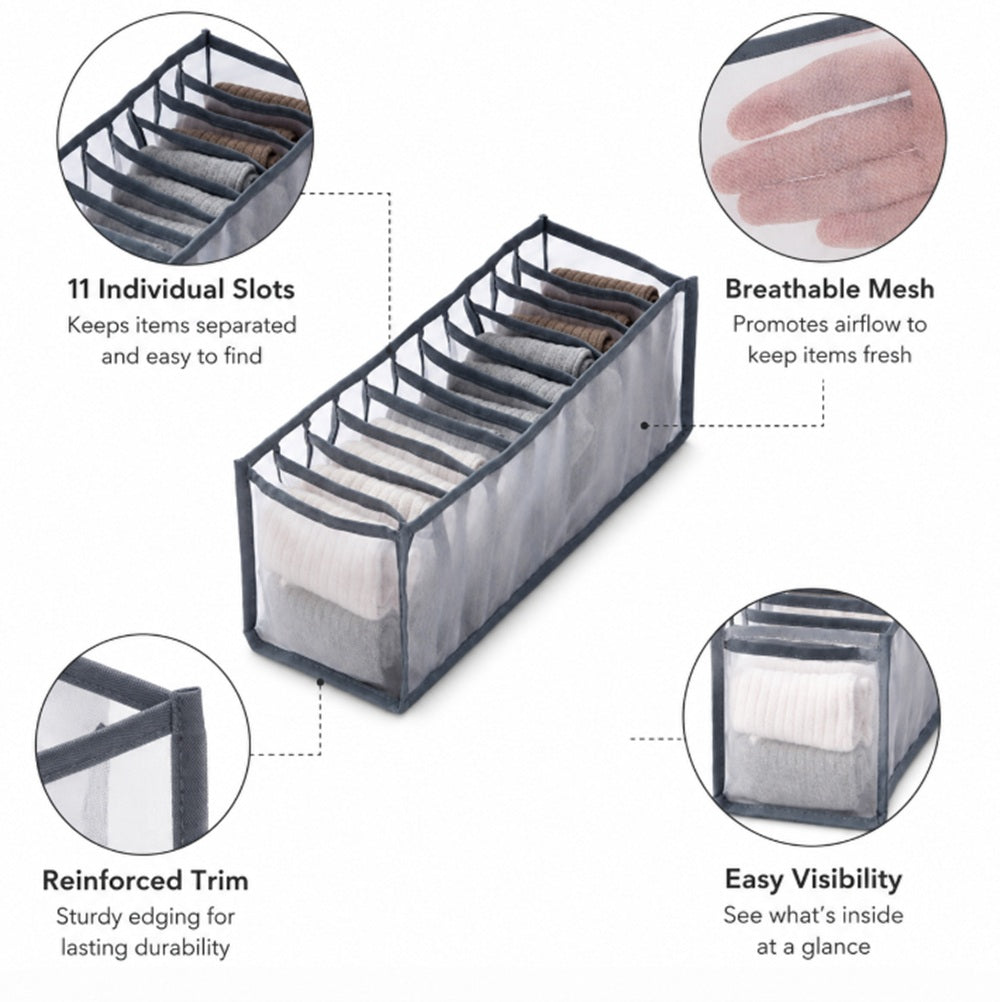 Foldable Drawer Organizer for Underwear, Bras & Socks | TIKA