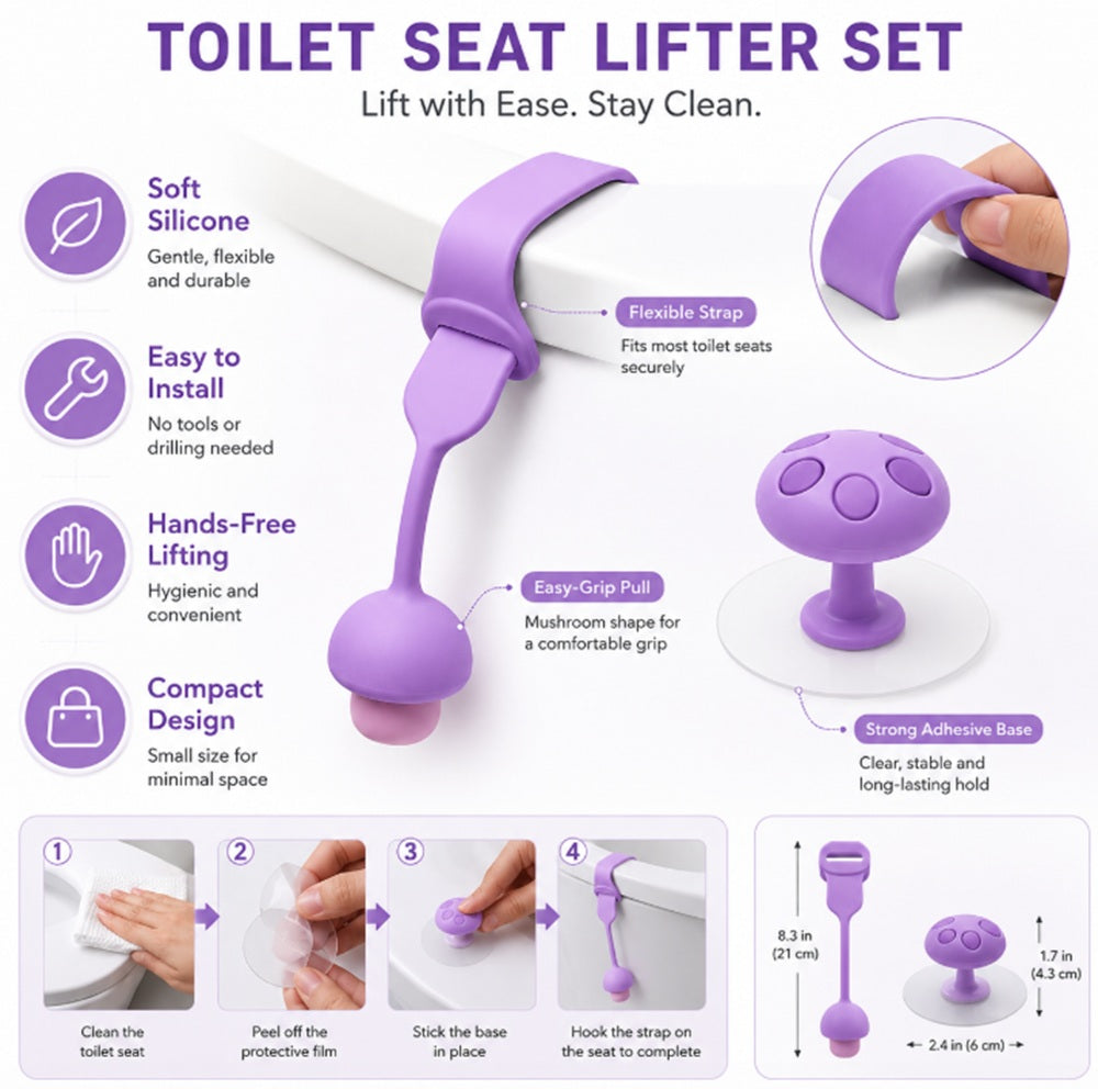 Thin Toilet Seat & Lid Lifter Handle | TIKA