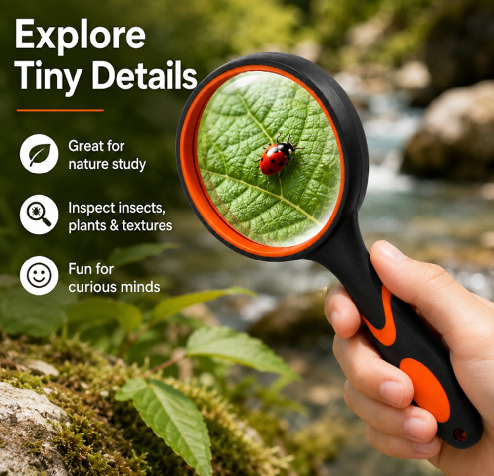 10X Handheld Magnifying Glass, 75mm | TIKA