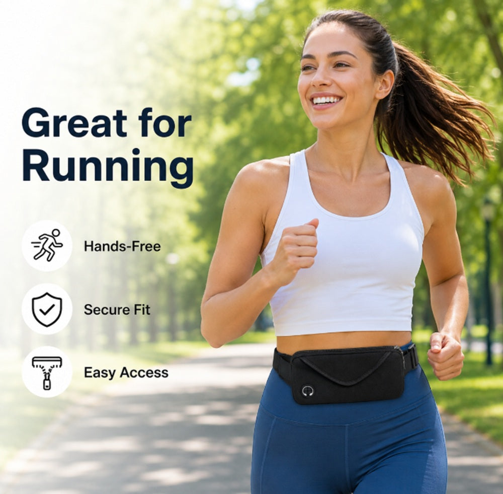 Adjustable Water-Resistant Running Belt Phone Pouch | TIKA