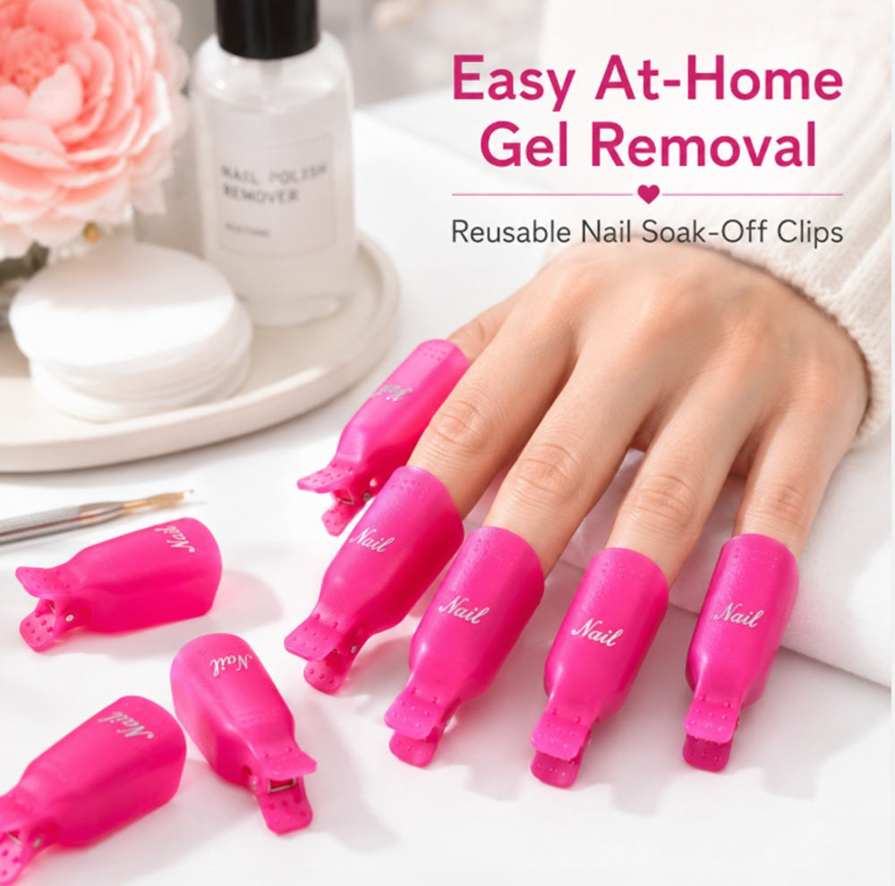 10-Pack Gel Nail Polish Soak-Off Clips | TIKA