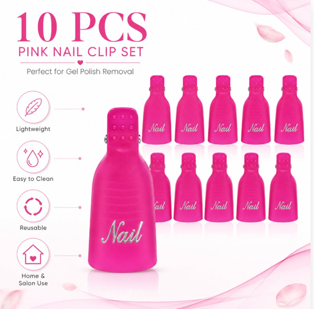 10-Pack Gel Nail Polish Soak-Off Clips | TIKA