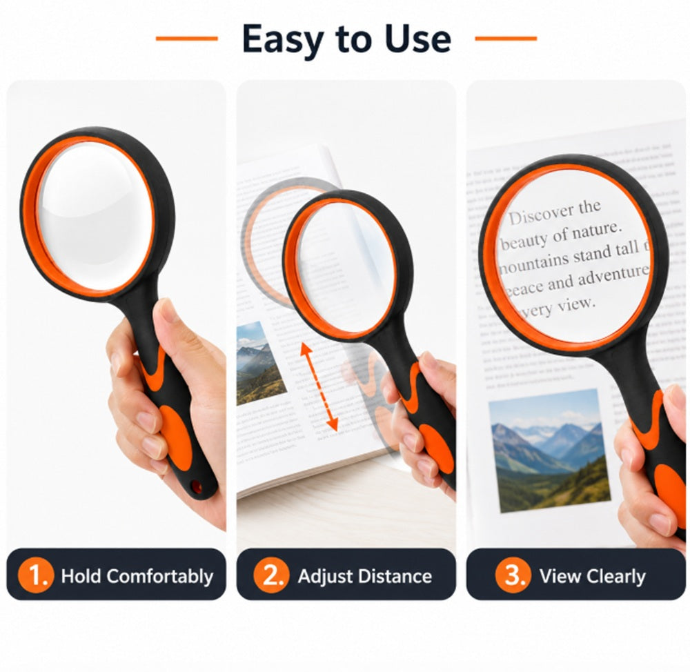 10X Handheld Magnifying Glass, 75mm | TIKA