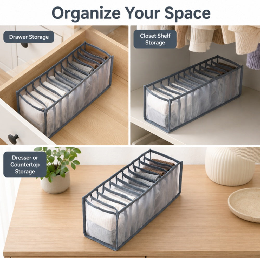 Foldable Drawer Organizer for Underwear, Bras & Socks | TIKA